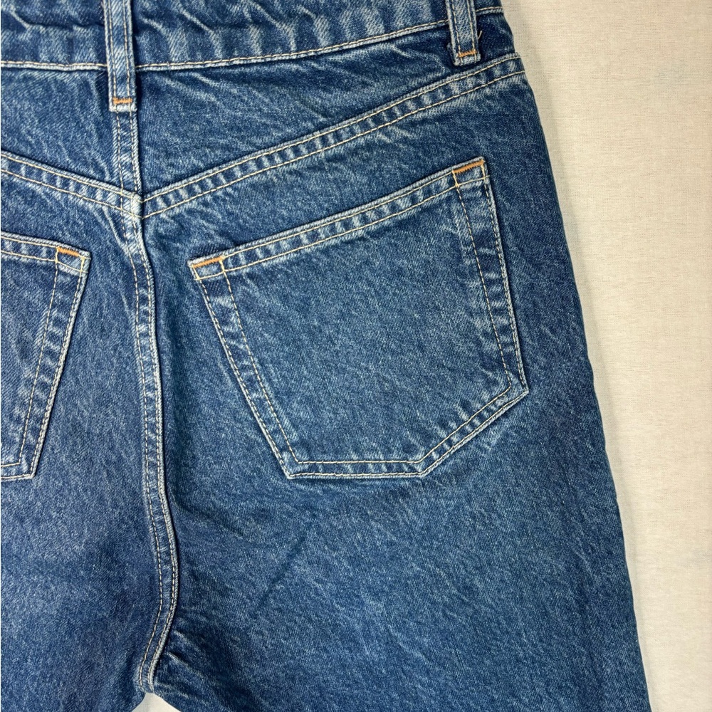 Reformation Cynthia High Rise Straight Jeans Womens Sz 26 Button Fly Blue Denim - Picture 12 of 15